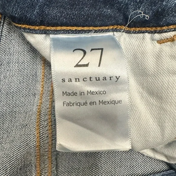 SANCTUARY Denim Connector Kick Crop Standard Rise Women Size 27 $169 MSRP NWT - Picture 10 of 11